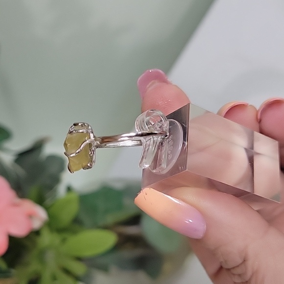 NATURAL POWERFUL HELIODOR STONE STERLING SILVER RING HANDMADE 925 - Picture 10 of 16